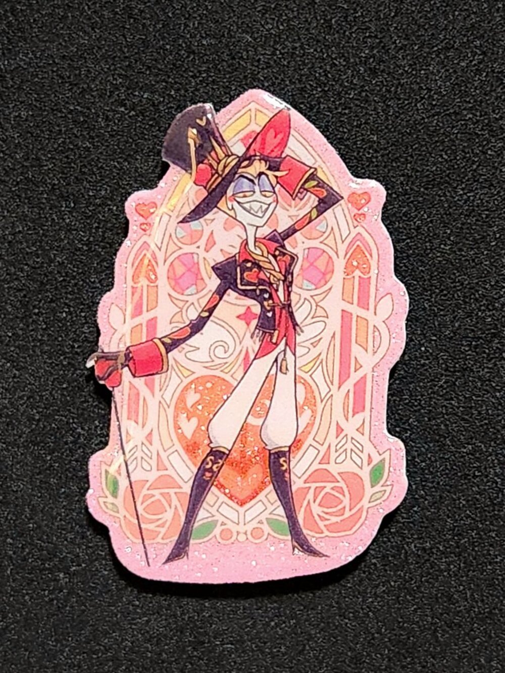 Lucifer Glitter Pin - Hazbin Hotel